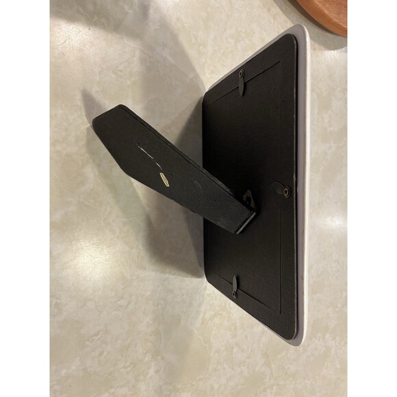 Vtg Ceramic Victorian Rose 8.75x6.75 Photo Frame Oval Inset Tabletop White - Picture 7 of 9